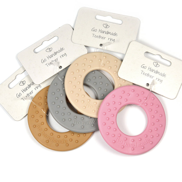 Go Handmade – Mjuk TPE bitring, rund, 75mm