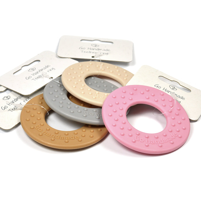 Go Handmade – Mjuk TPE bitring, rund, 75mm