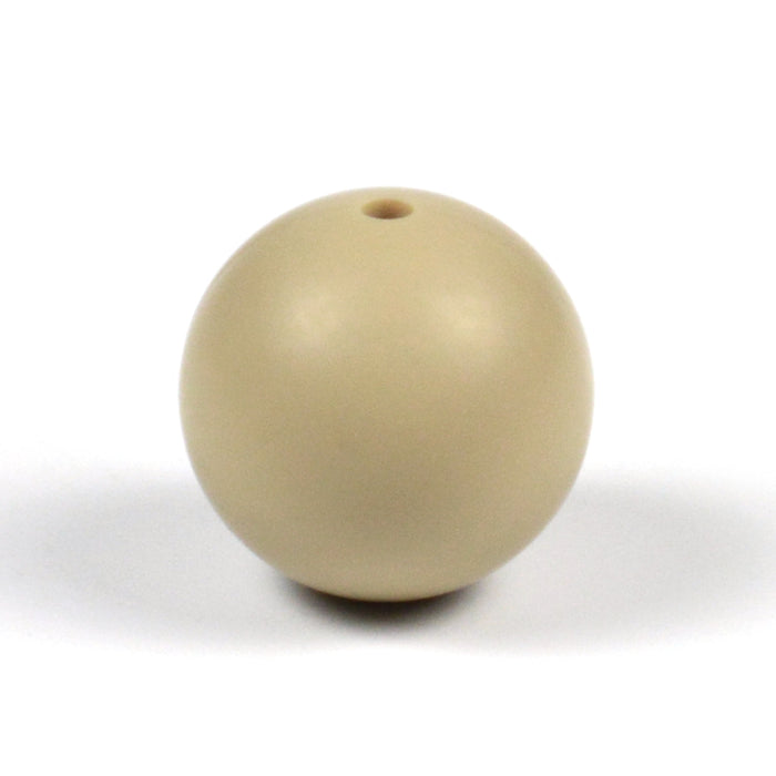 Silikonpärlor, greige, 19mm