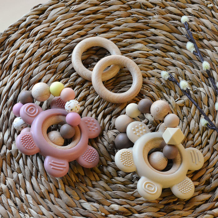 Silikonpärlor, brownie, 15mm