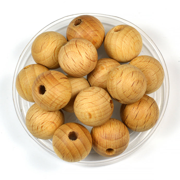 Träpärlor, 15mm, Premium Wood *dark*, 15st