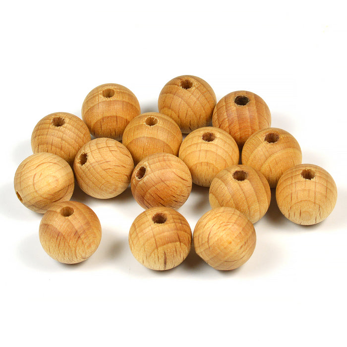 Träpärlor, 15mm, Premium Wood *dark*, 15st