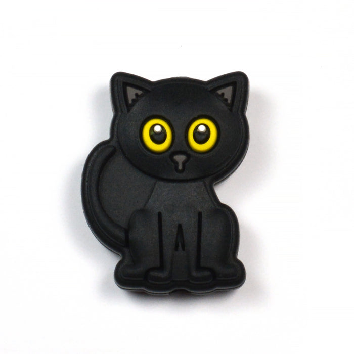 Motivpärla i silikon, Black Cat