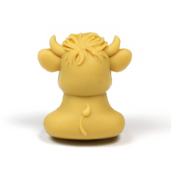 Motivpärla i silikon, 3D highland cow