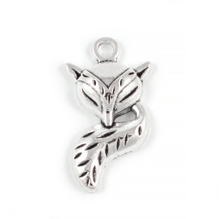 Berlock, räv, antiksilver, 13x19mm, 5st