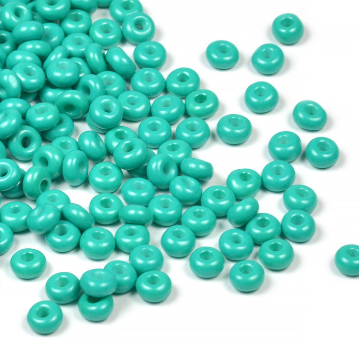 Seed Beads, 4mm, opak sjögrön, 30g