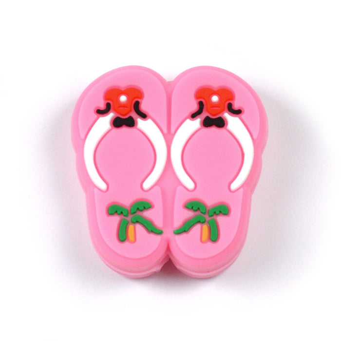 Motivpärla i silikon, flip flops