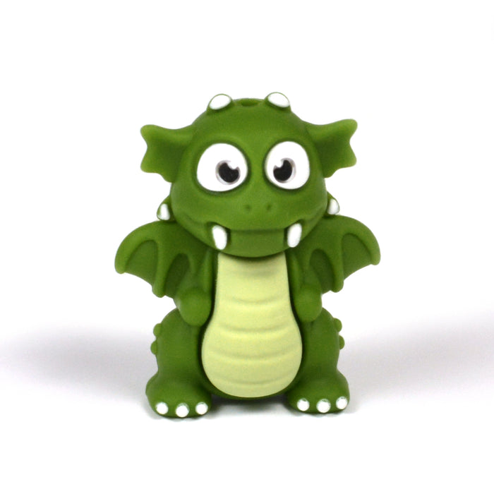 Motivpärla i silikon, 3D drake