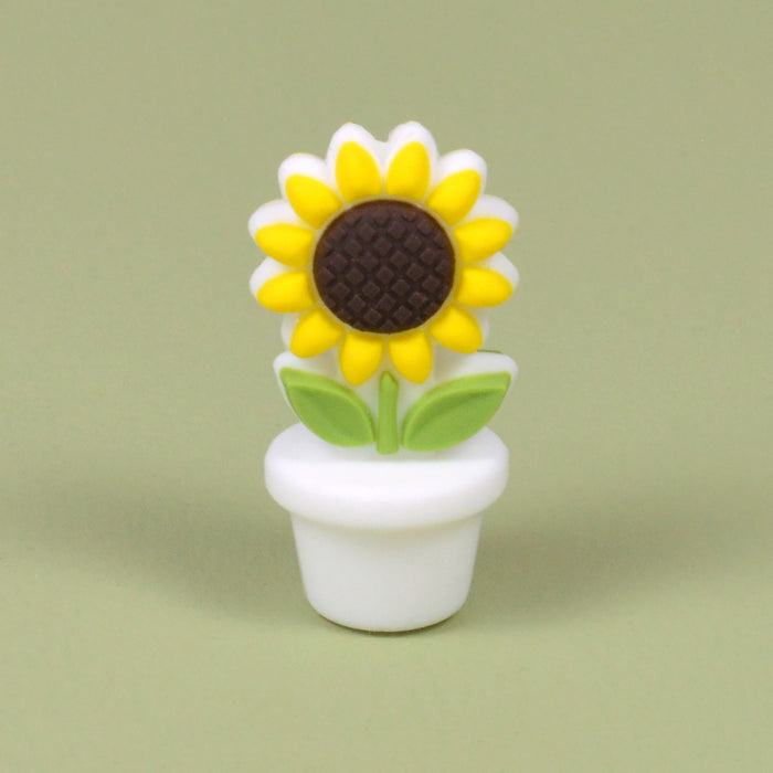 Motivpärla i silikon, 3D solros