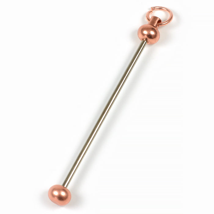 Pärlbar nyckelring, roséguld