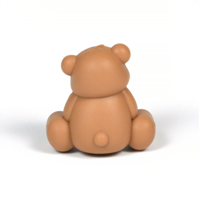 Motivpärla i silikon, 3D nalle *liten och stor*