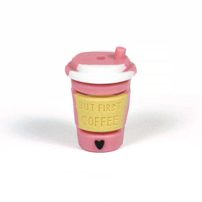 Motivpärla i silikon, 3D kaffebägare