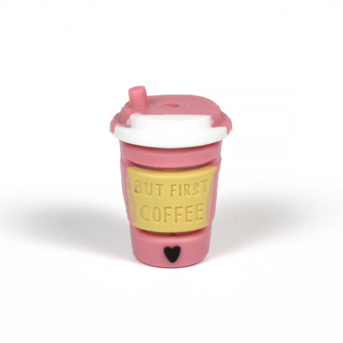 Motivpärla i silikon, 3D kaffebägare