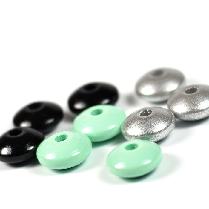 Stora trälinser, mint, 40st