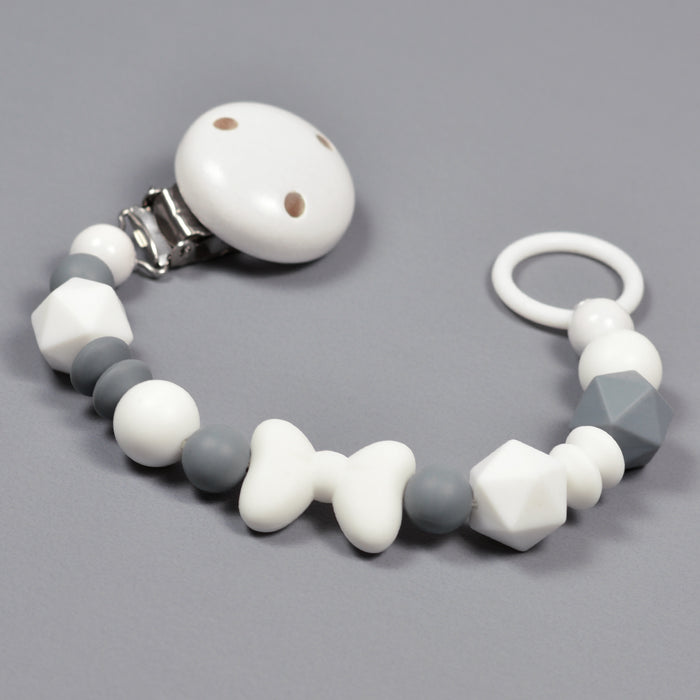 Silikonpärlor, mörkgrå, 12mm