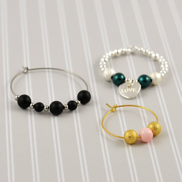 Vinglasmarkörer, rostfritt stål, 35mm, 6st