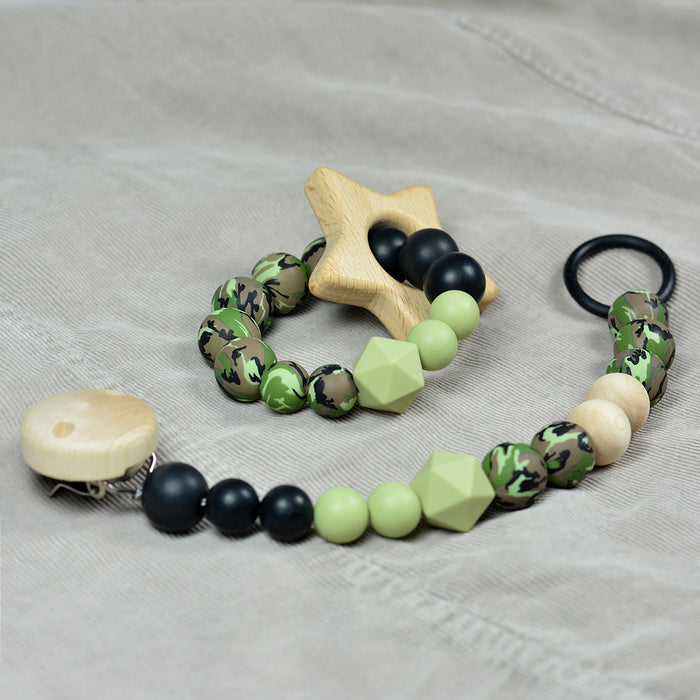 Silikonpärlor, pistagegrön, 12mm