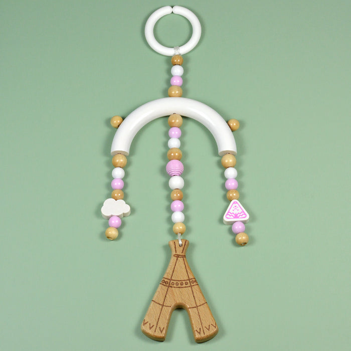 Naturlig träfigur, berlock "tipi"