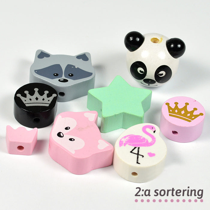 Motivpärlor, 5st – 2:a sortering