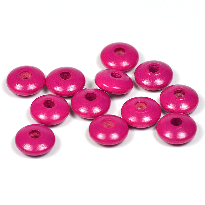 Trälinser, fuchsia, 50st
