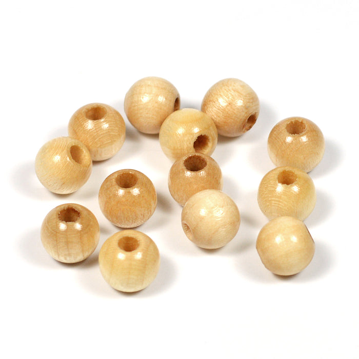 Träpärlor, 8mm, naturlig, 60st