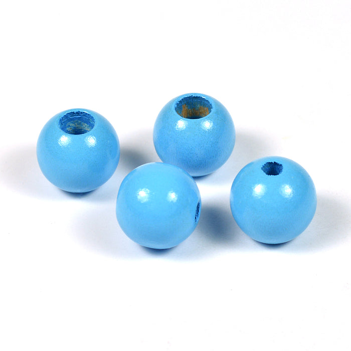 Säkerhetspärlor, 12mm, himmelsblå, 6st