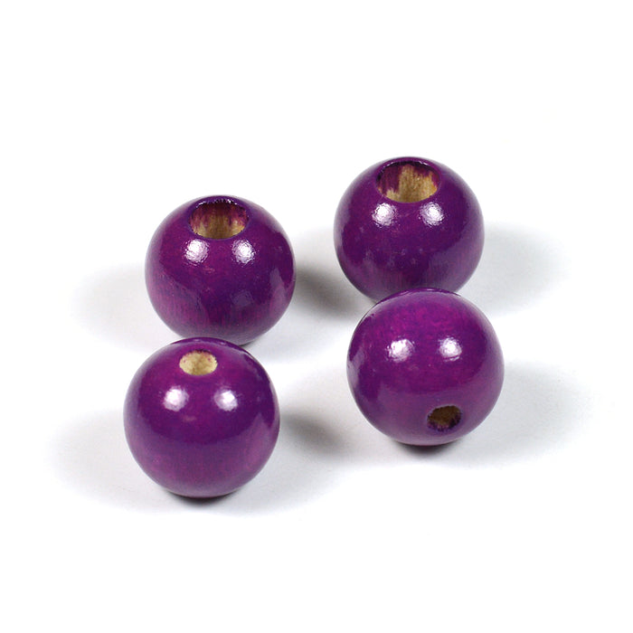 Säkerhetspärlor, 12mm, plommon, 6st