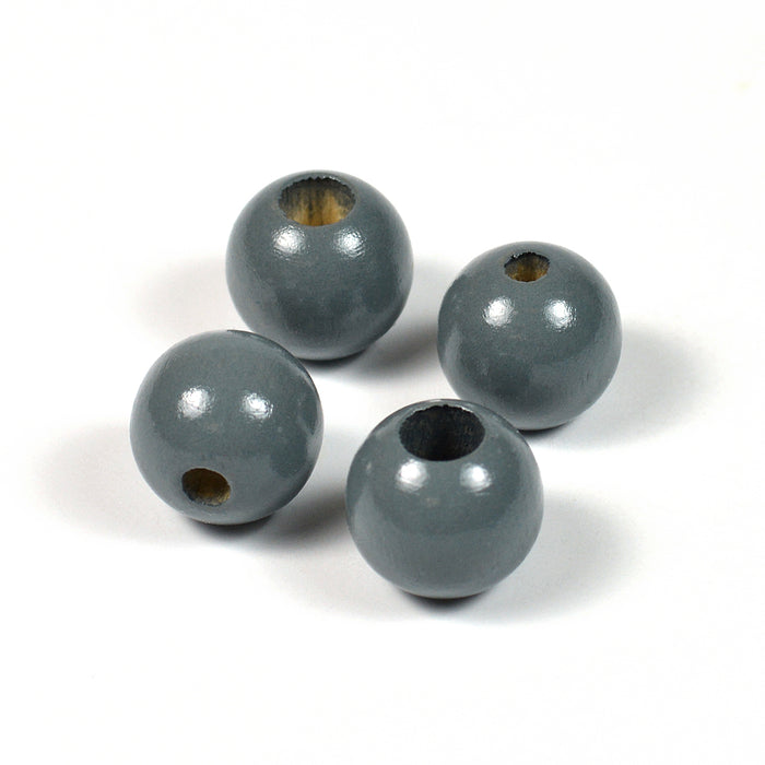Säkerhetspärlor, 12mm, mörkgrå, 6st
