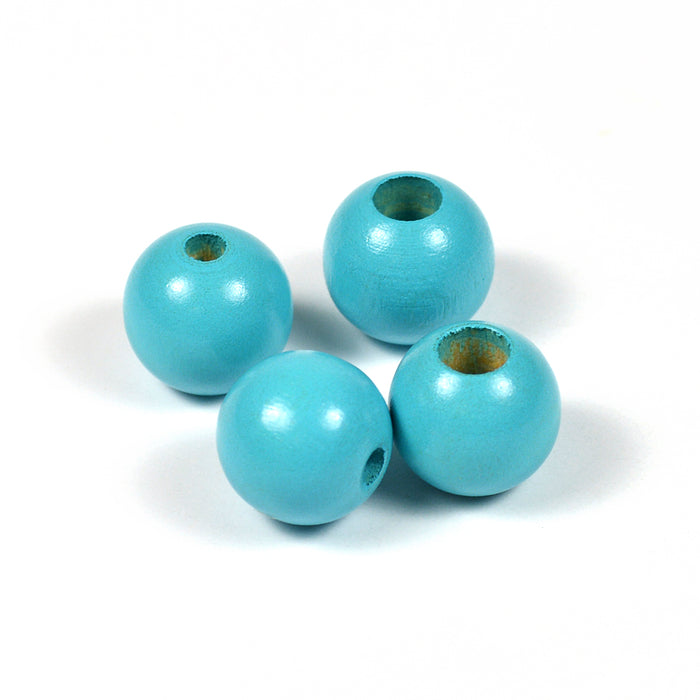 Säkerhetspärlor, 12mm, turkos, 6st