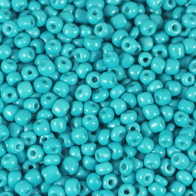 Seed Beads, 4mm, opak turkos