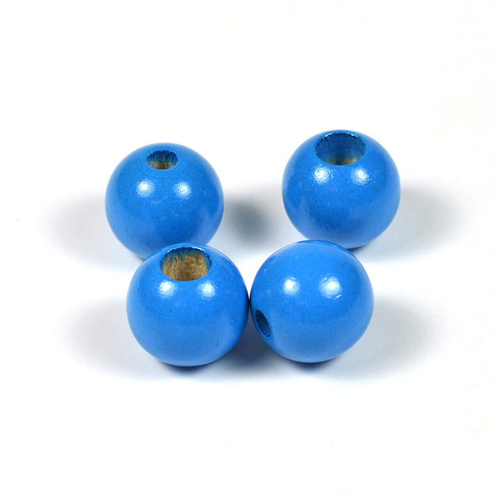 Säkerhetspärlor, 12mm, blå, 6st
