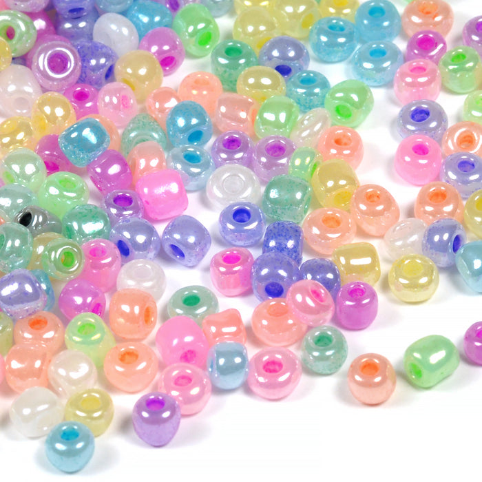 Seed Beads, 4mm, ceylon pastell-mix