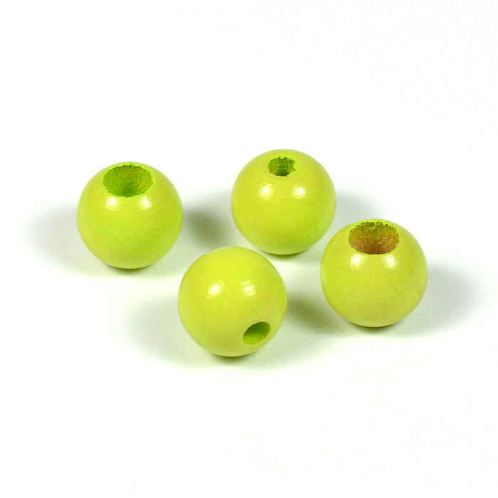 Säkerhetspärlor, 10mm, lime, 6st