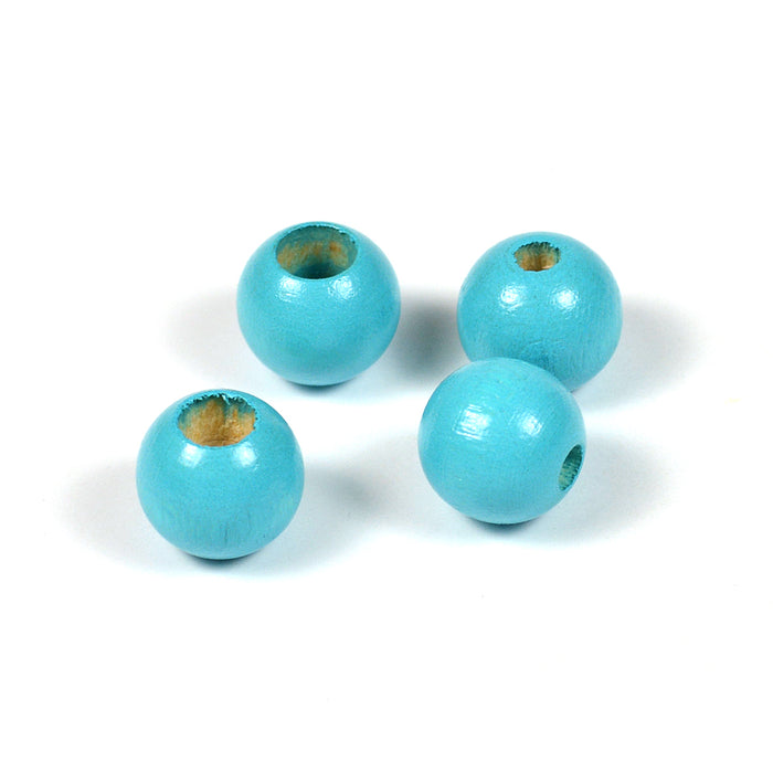 Säkerhetspärlor, 10mm, turkos, 6st