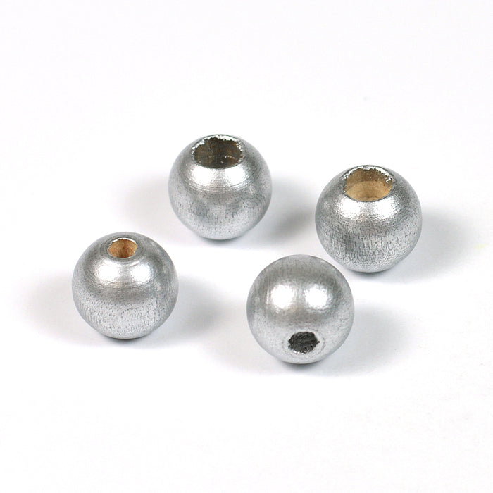 Säkerhetspärlor, 10mm, silver, 6st