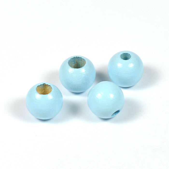 Säkerhetspärlor, 10mm, ljusblå, 6st