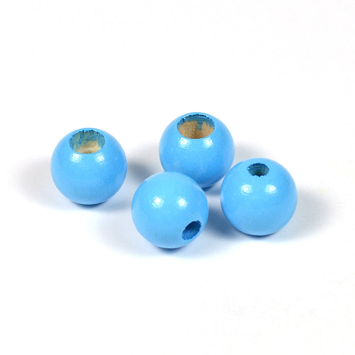 Säkerhetspärlor, 10mm, himmelsblå, 6st
