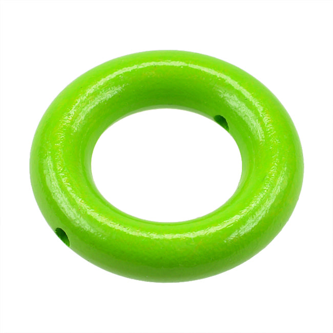 Liten träring med hål, ljusgrön
