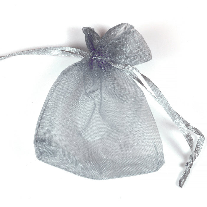Organzapåse, silvergrå, 7x9cm, 10st