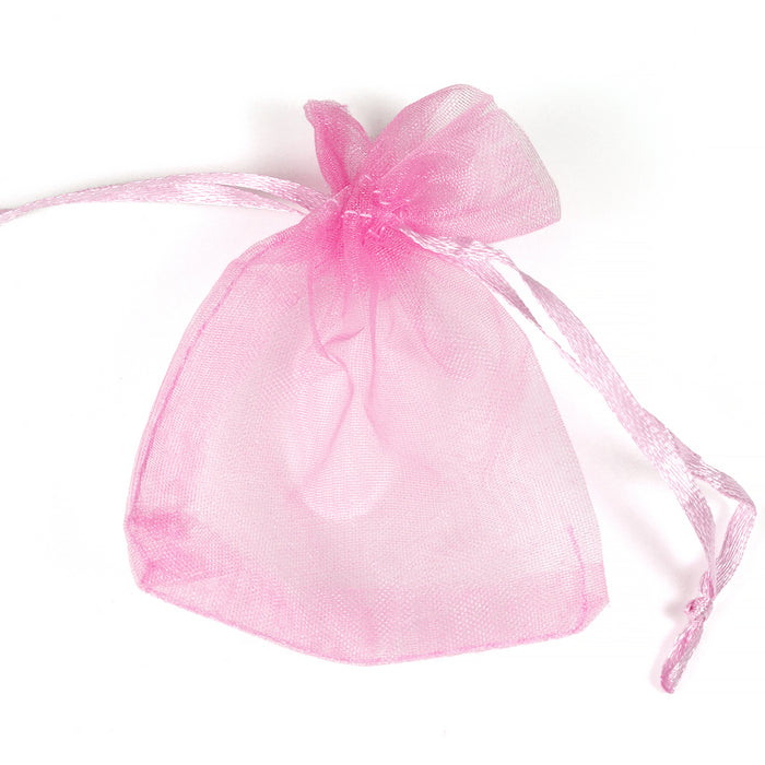 Organzapåse, rosa, 7x9cm, 10st