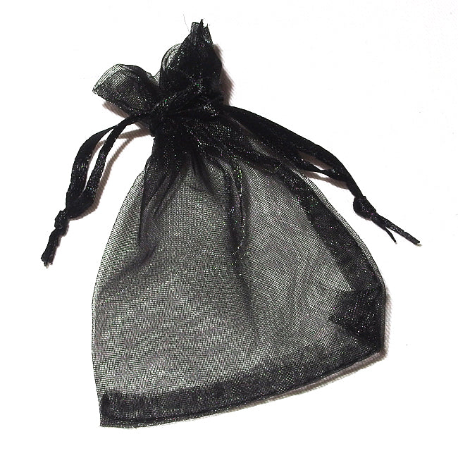 Organzapåse, svart, 7x9cm