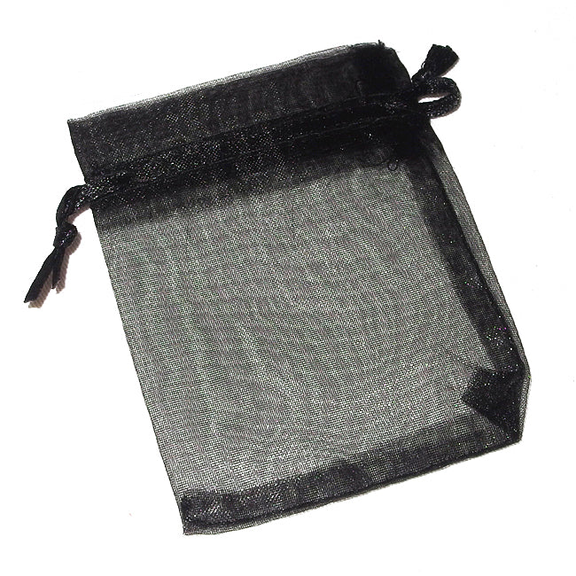 Organzapåse, svart, 7x9cm