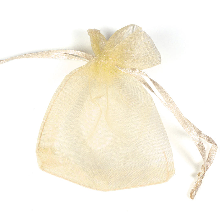 Organzapåse, creme, 7x9cm, 10st