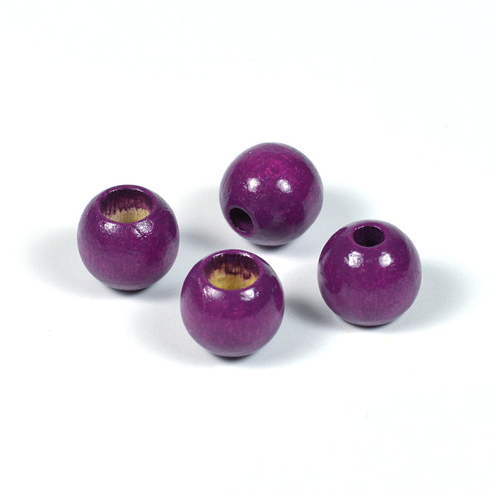 Säkerhetspärlor, 10mm, plommon, 6st