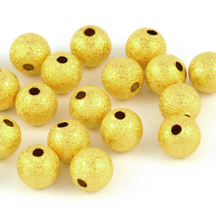 Stardust pärlor, 8mm, guld
