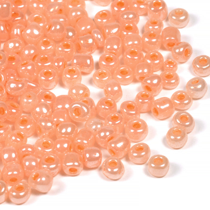 Seed Beads, 4mm, ceylon korall, 30g