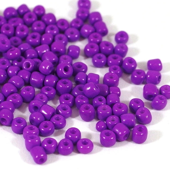 Seed Beads, 4mm, opak lila