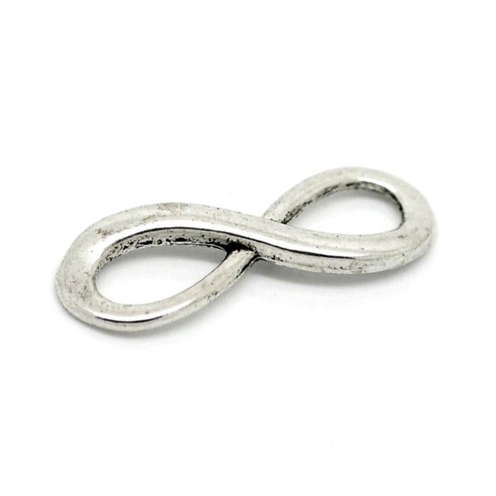 Connector, infinity, antiksilver, 23mm, 10st