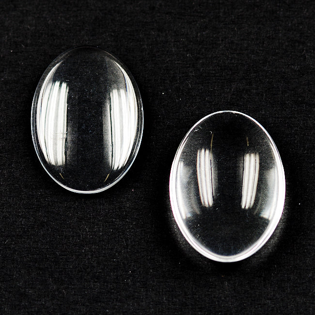 Oval glascabochon, 18x25mm, 10st