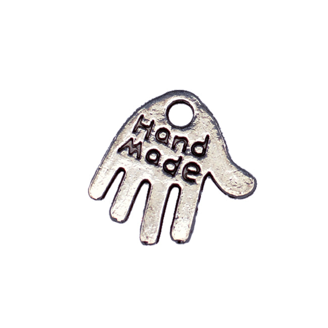 Berlock, hand "handmade", antiksilver, 12mm, 20st
